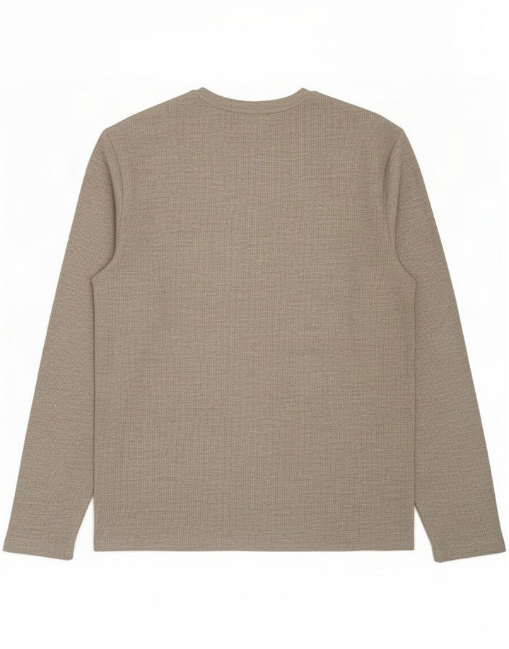 Marks & Spencer Mens Top Long Sleeve Small Grey Cotton