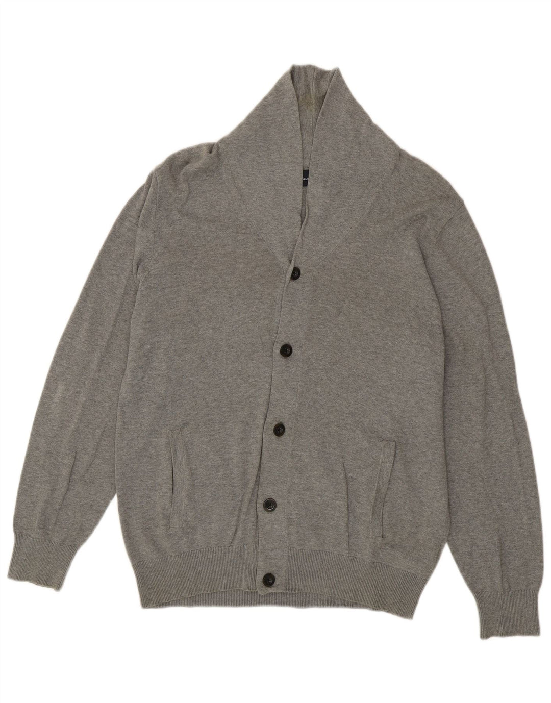 Marks & Spencer Mens Cardigan Sweater Large Grey Cotton