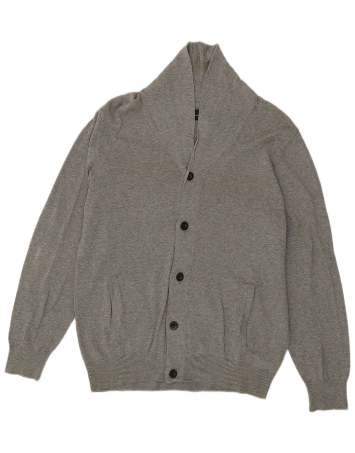 Marks & Spencer Mens Cardigan Sweater Large Grey Cotton