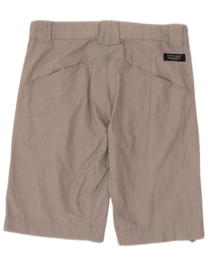 55DSL Mens Chino Shorts W29 Medium Grey Pinstripe Cotton