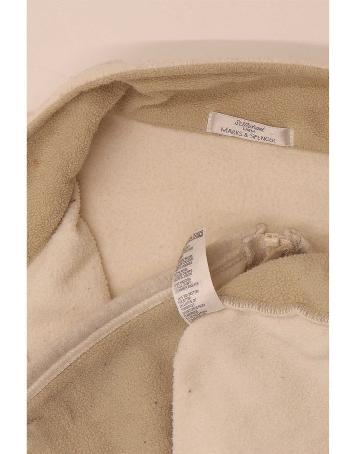 Marks & Spencer Womens St. Michael Fleece Gilet UK 14 Large Off White