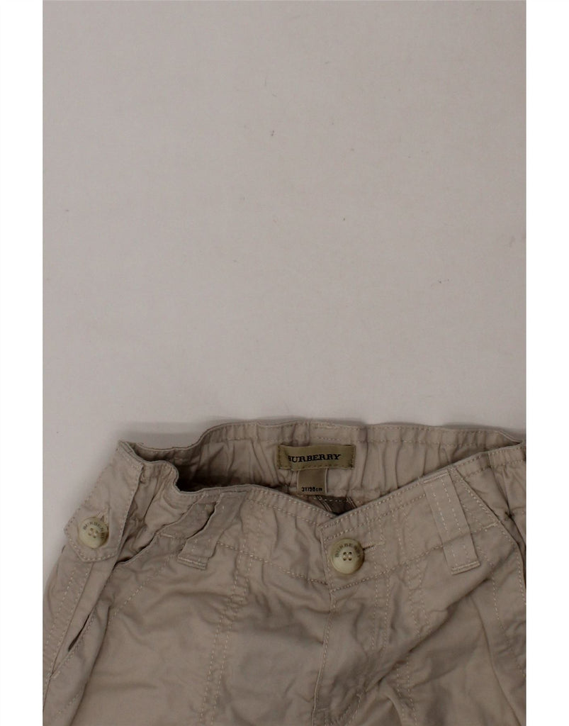 BURBERRY Boys Straight Cargo Trousers 2-3 Years W20 L16 Grey Cotton Vintage Burberry and Second-Hand Burberry from Messina Hembry 