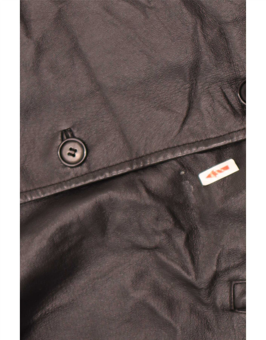 Vintage Mens Leather Jacket IT 46 Small Black