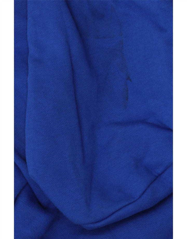 Adidas Mens Hoodie Jumper Large Blue Cotton