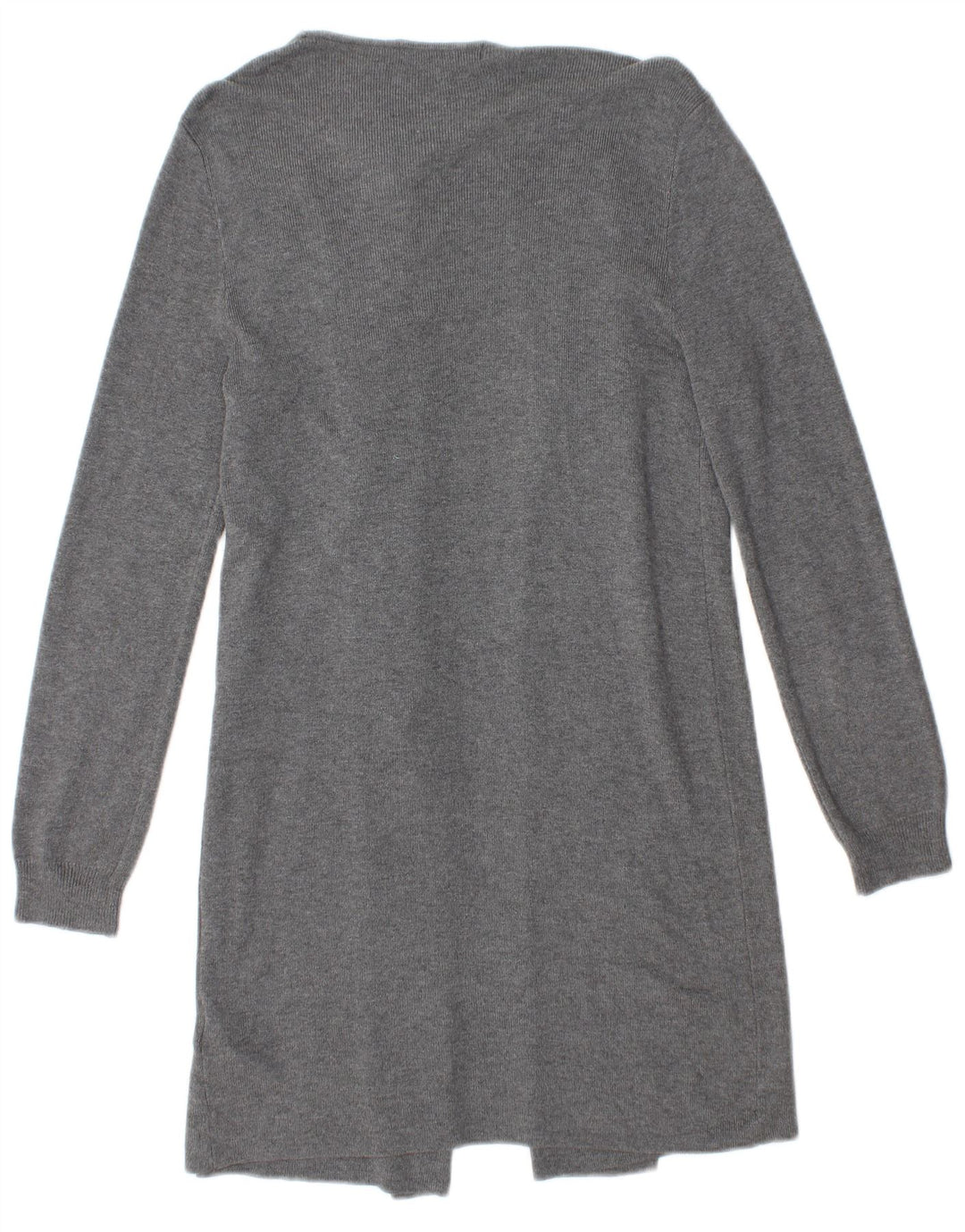 Marks & Spencer Womens Longline Open Cardigan Sweater UK 10 Small Grey