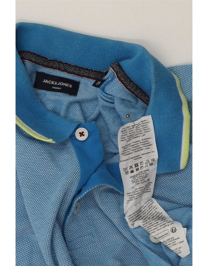 Jack & Jones Mens Polo Shirt XL Blue Cotton