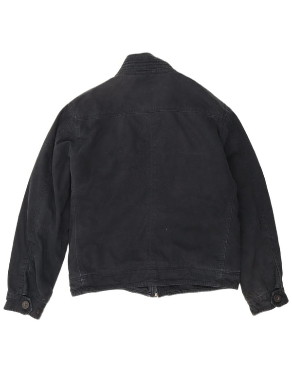 Crew Clothing Mens Sherpa Utility Jacket UK 42 XL Navy Blue Cotton