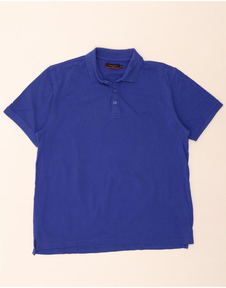 PIERRE CARDIN Mens Polo Shirt 2XL Blue Cotton Vintage Pierre Cardin and Second-Hand Pierre Cardin from Messina Hembry 
