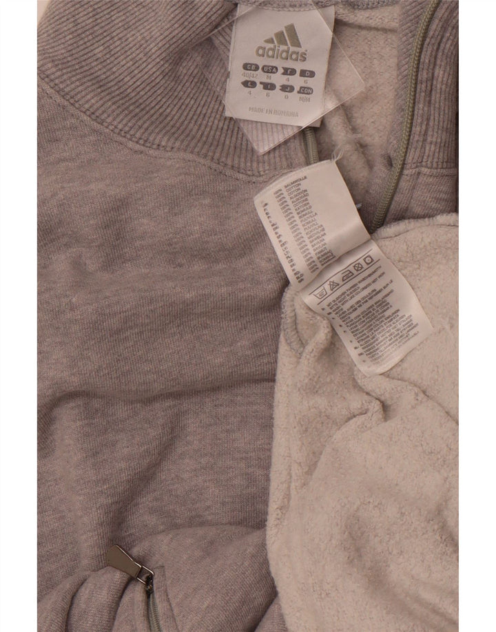 ADIDAS Mens Tracksuit Top Jacket UK 40/42 Medium Grey Cotton
