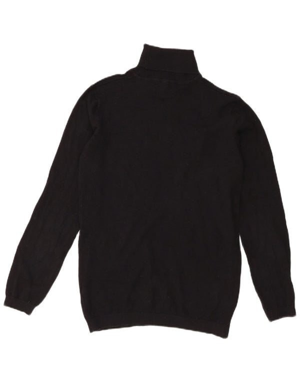 Zara Girls Roll Neck Jumper Sweater 13-14 Years Black Cotton