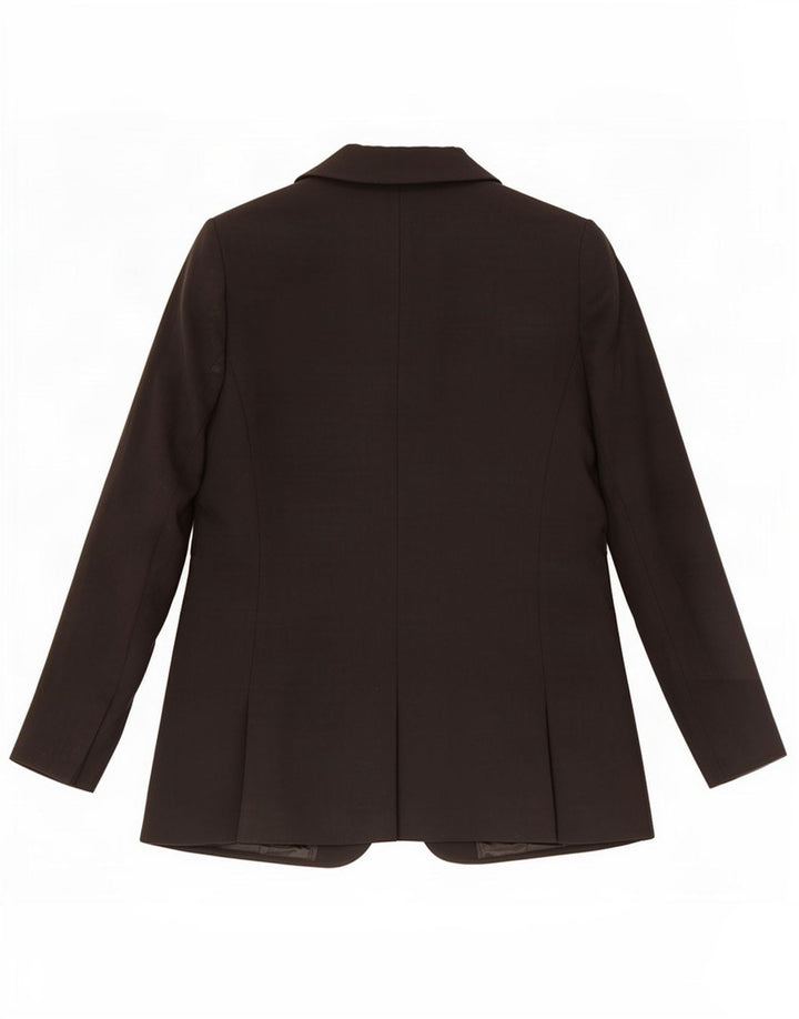 Marks & Spencer Womens 1 Button Blazer Jacket UK 12 Medium Black Polyester