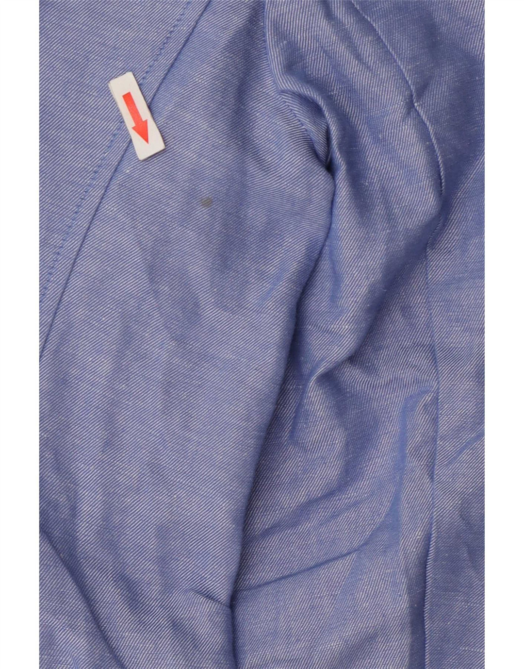 Marks & Spencer Womens 2 Button Blazer Jacket UK 14 Large Blue Linen