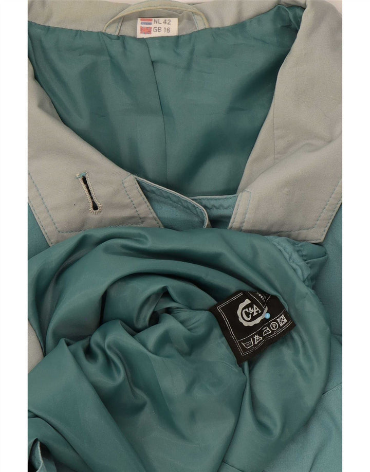 C&A Womens Loose Fit Bomber Jacket UK 16 Large Blue Polyester