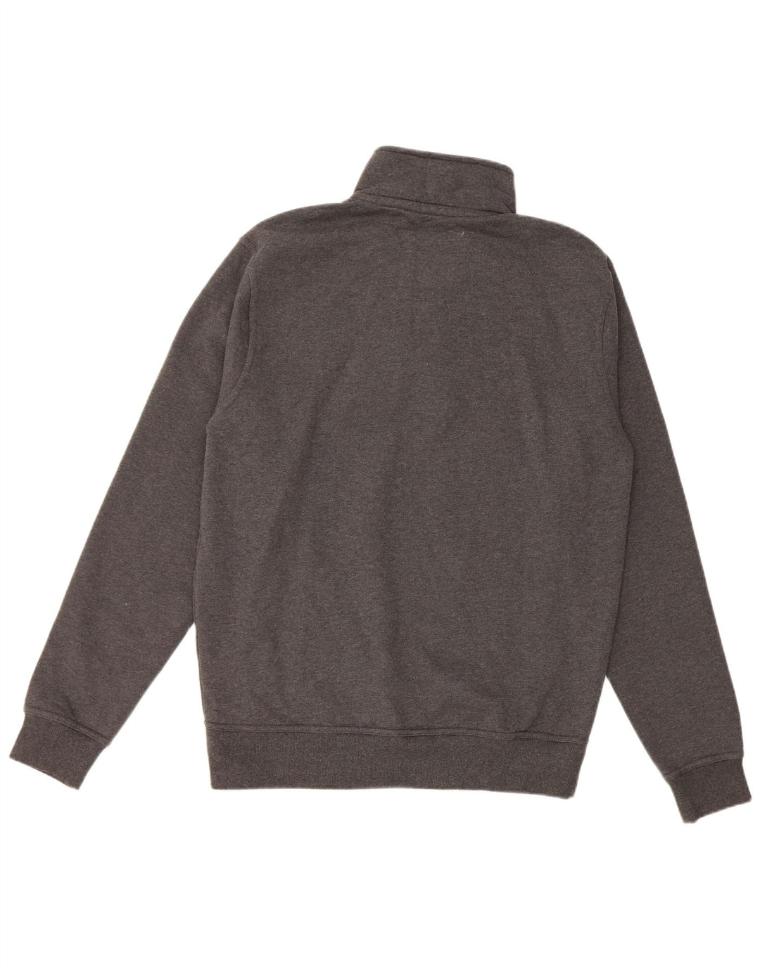 CREW CLOTHING Mens Zip Neck Sweatshirt Jumper Large Grey Cotton