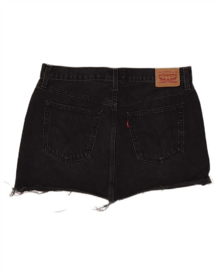 Levi's Womens Denim Skirt W31 Medium Black Cotton