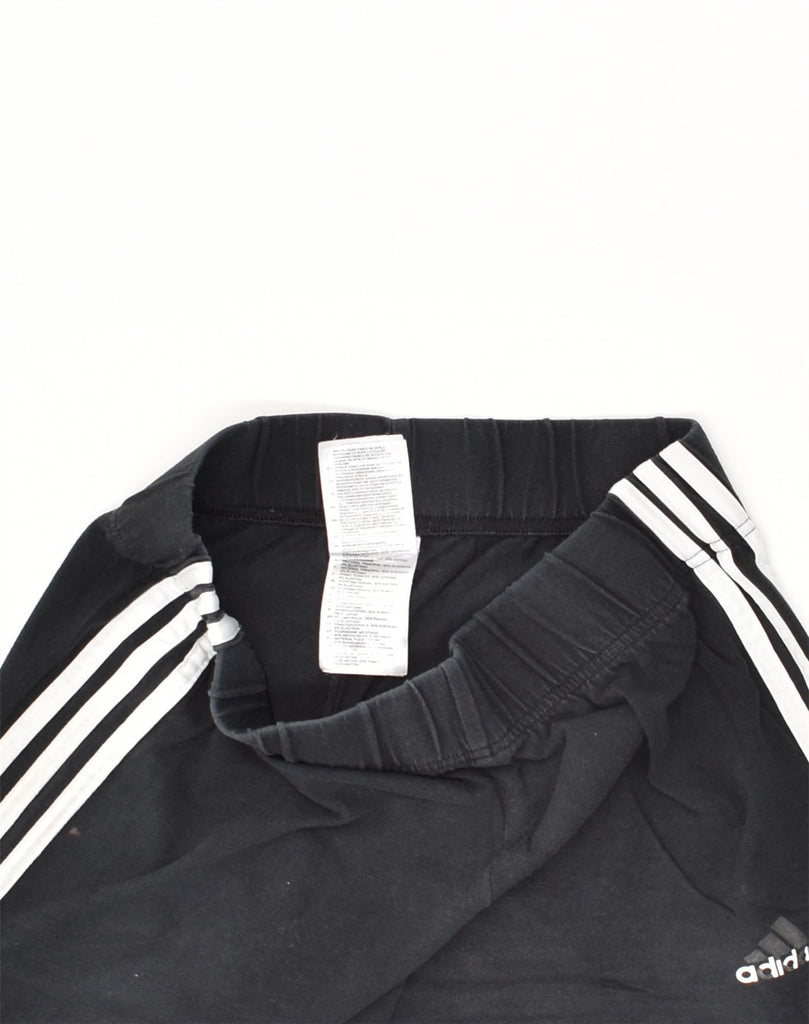 ADIDAS Womens Tracksuit Trousers UK 12/14 Medium Black Cotton | Vintage Adidas | Thrift | Second-Hand Adidas | Used Clothing | Messina Hembry 