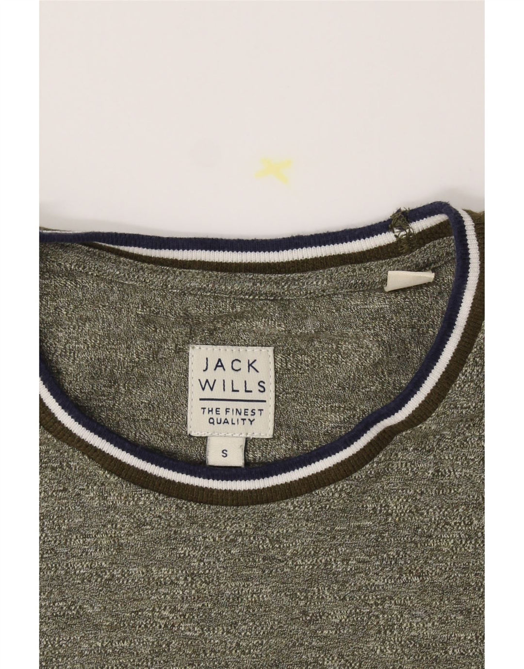 JACK WILLS Mens T-Shirt Top Small Khaki Cotton Vintage Jack Wills and Second-Hand Jack Wills from Messina Hembry 