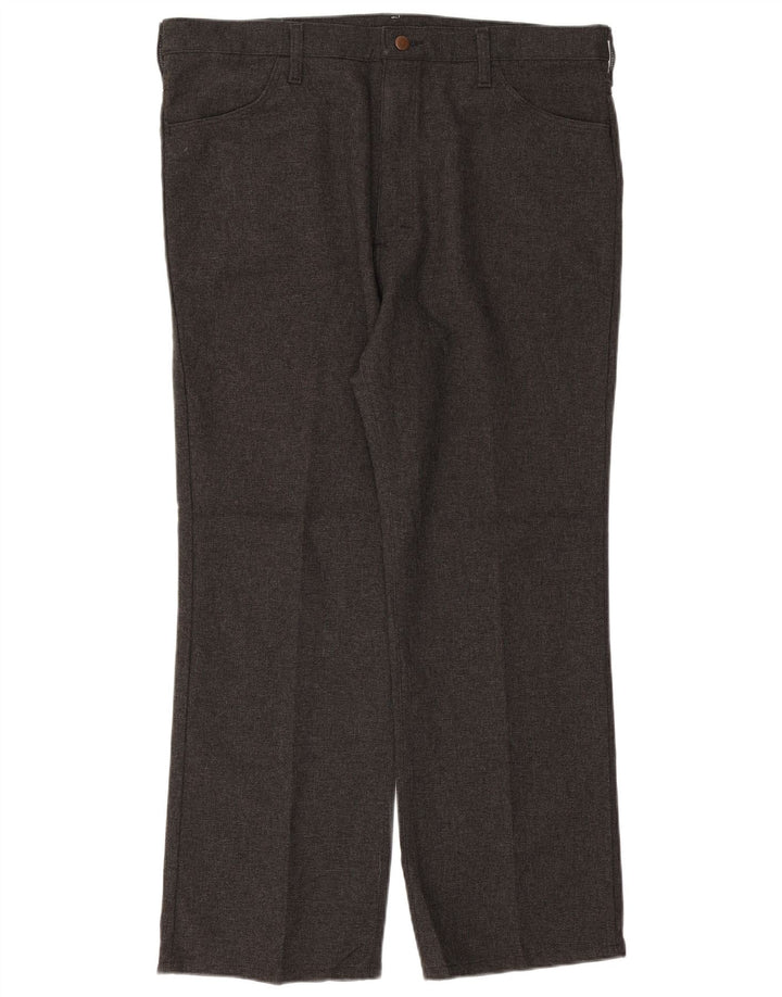 WRANGLER Mens Straight Casual Trousers W40 L29 Grey Polyester