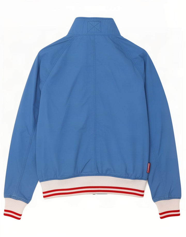 Superdry Mens Bomber Jacket UK 38 Medium Blue Colourblock Cotton