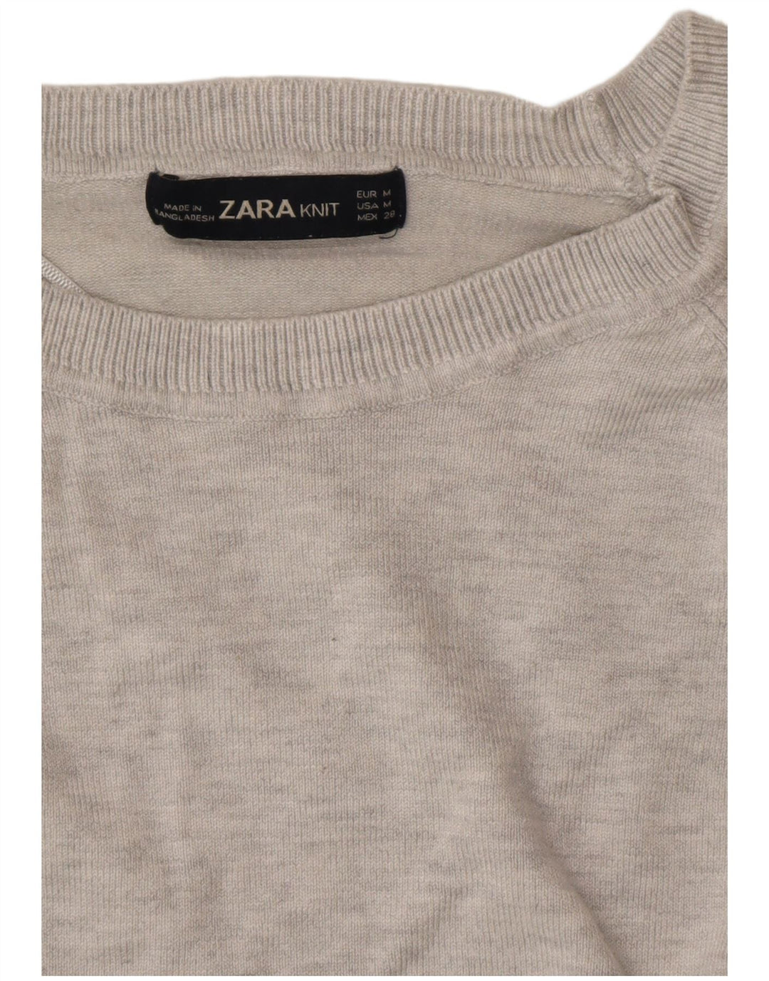 ZARA Womens Oversized Boat Neck Jumper Sweater UK 14 Medium Grey