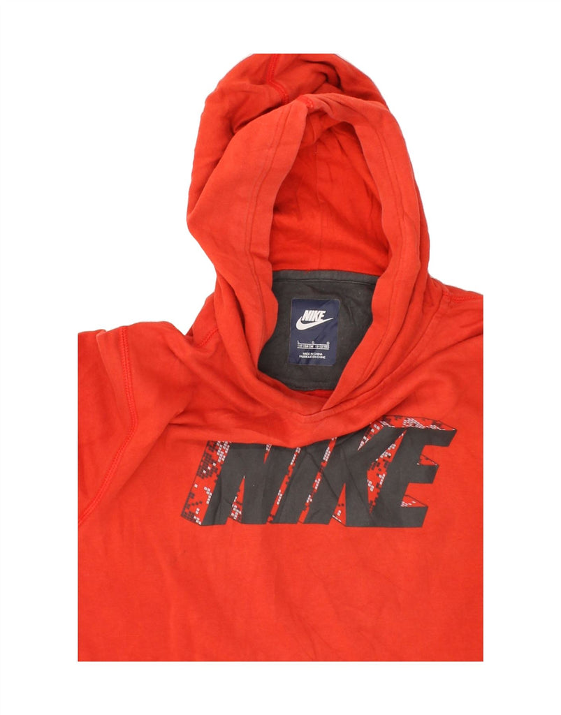 NIKE Boys Graphic Hoodie Jumper 12-13 Years Large Red Cotton | Vintage Nike | Thrift | Second-Hand Nike | Used Clothing | Messina Hembry 