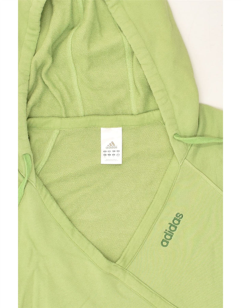 ADIDAS Womens Hoodie Jumper UK 14  Large Green Cotton | Vintage Adidas | Thrift | Second-Hand Adidas | Used Clothing | Messina Hembry 