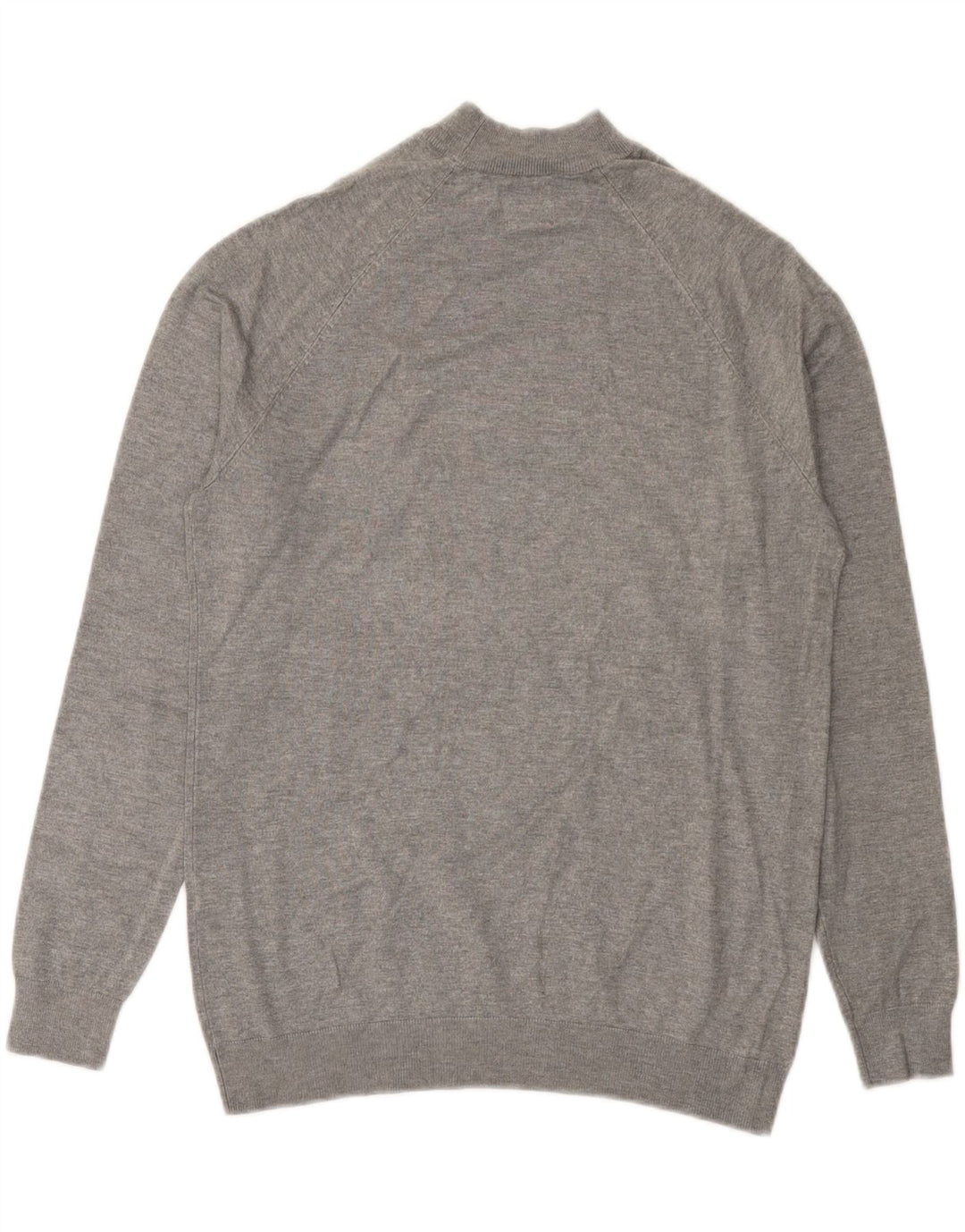 Zara Mens Turtle Neck Jumper Sweater Small Grey Viscose