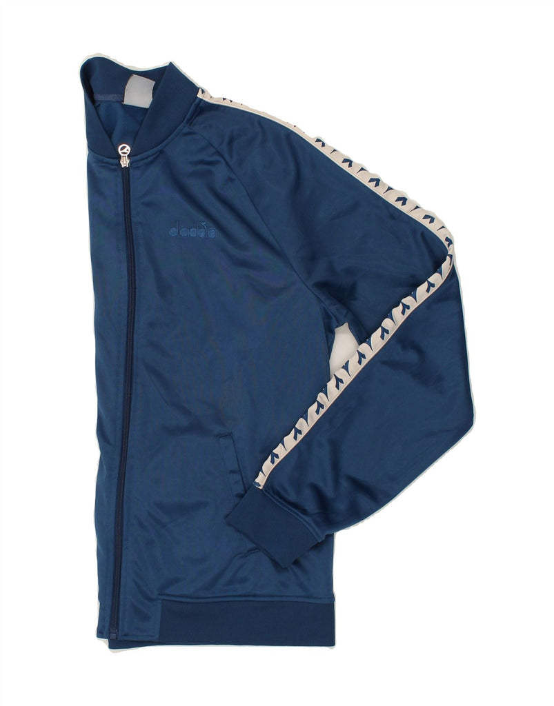 DIADORA Womens Tracksuit Top Jacket UK 18 XL Blue Colourblock Polyester | Vintage Diadora | Thrift | Second-Hand Diadora | Used Clothing | Messina Hembry 