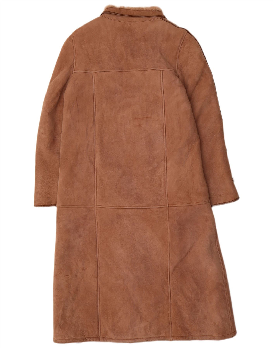 Vintage Womens Shearling Coat UK 12 Medium Brown