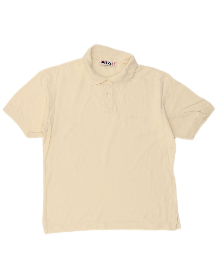 FILA Mens Polo Shirt IT 48 Medium Beige