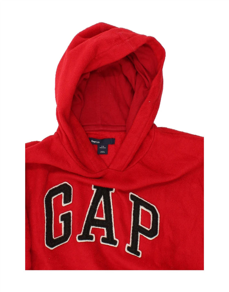 GAP Boys Graphic Hooded Fleece Jumper 8-9 Years Red | Vintage Gap | Thrift | Second-Hand Gap | Used Clothing | Messina Hembry 