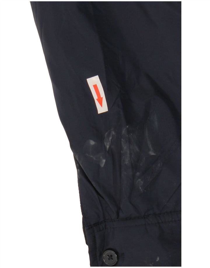 Zara Mens Windbreaker Jacket UK 42 XL Navy Blue Polyester