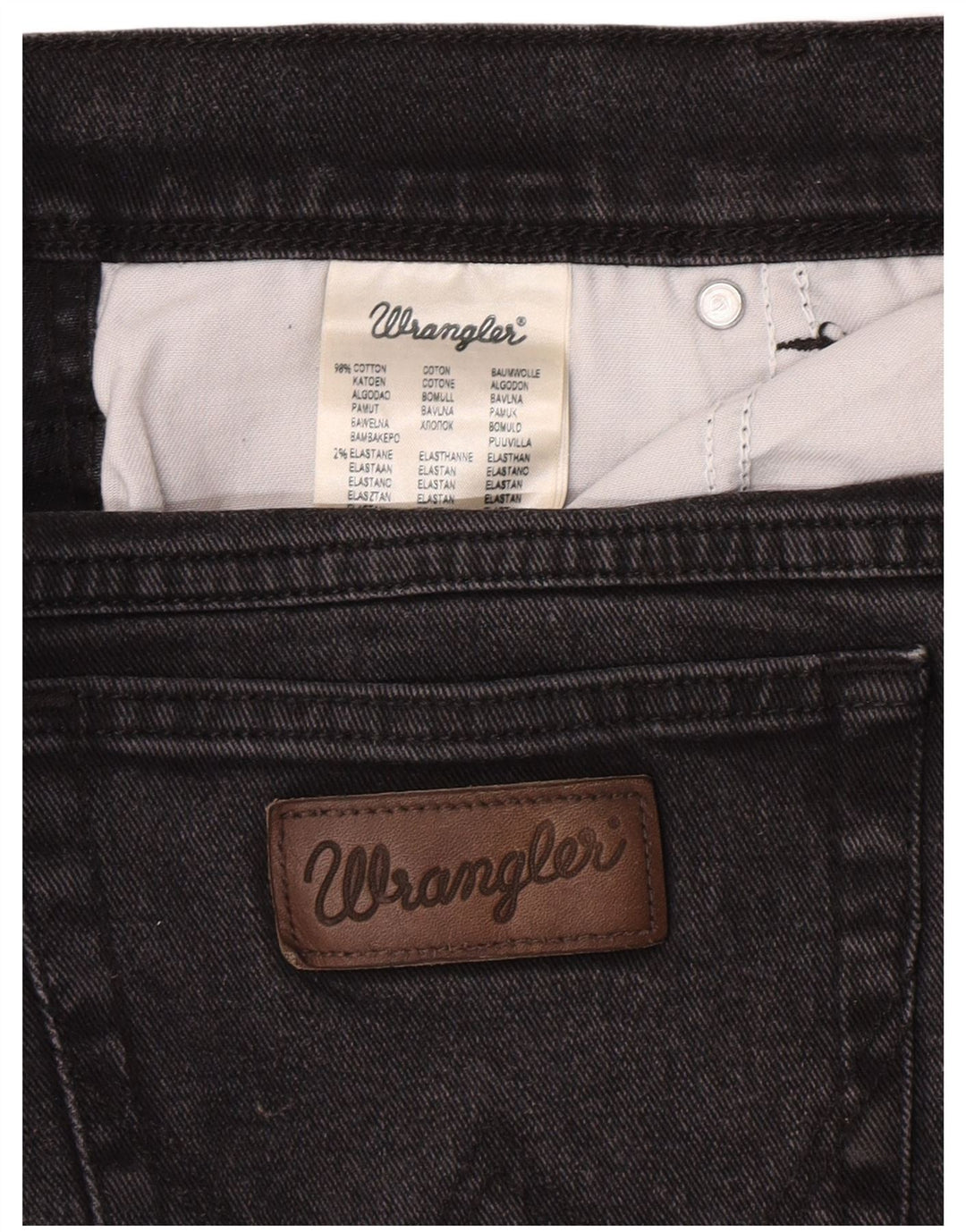 Wrangler Mens Texas Straight Jeans W40 L30 Grey Cotton