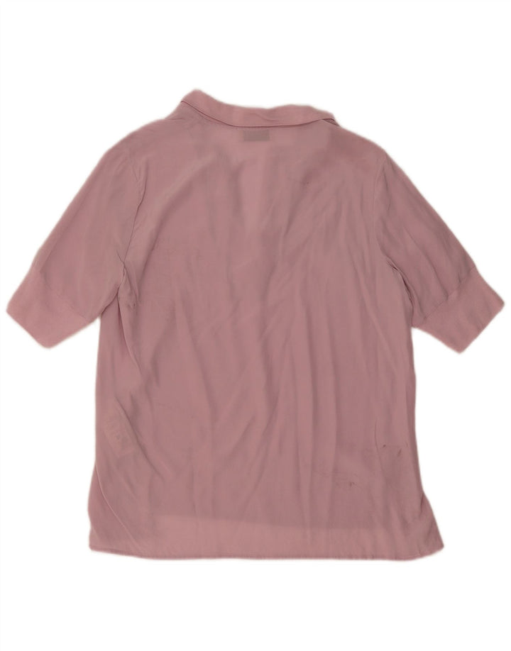 FALCONERI Womens Blouse Top UK 14 Medium Pink Silk