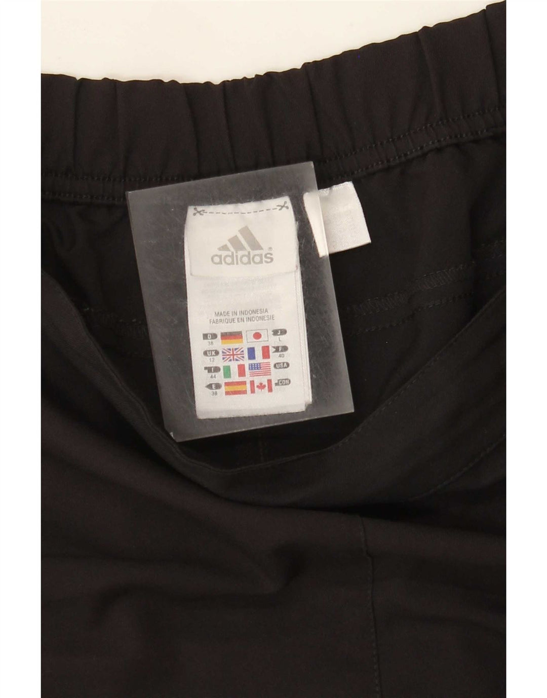 Adidas Womens Sport Shorts UK 12 Medium Black Polyester
