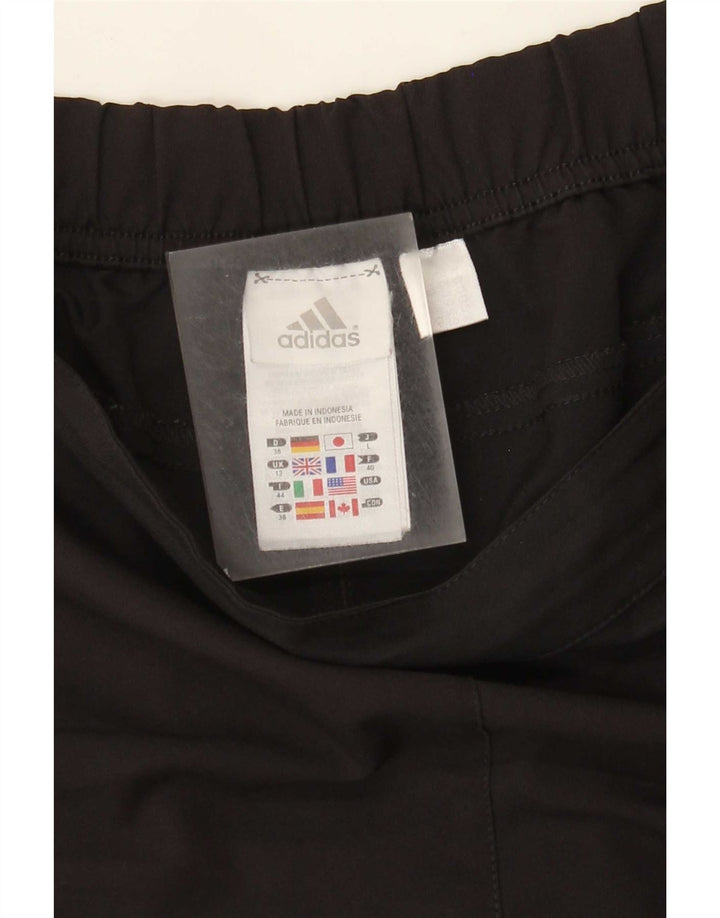 Adidas Womens Sport Shorts UK 12 Medium Black Polyester