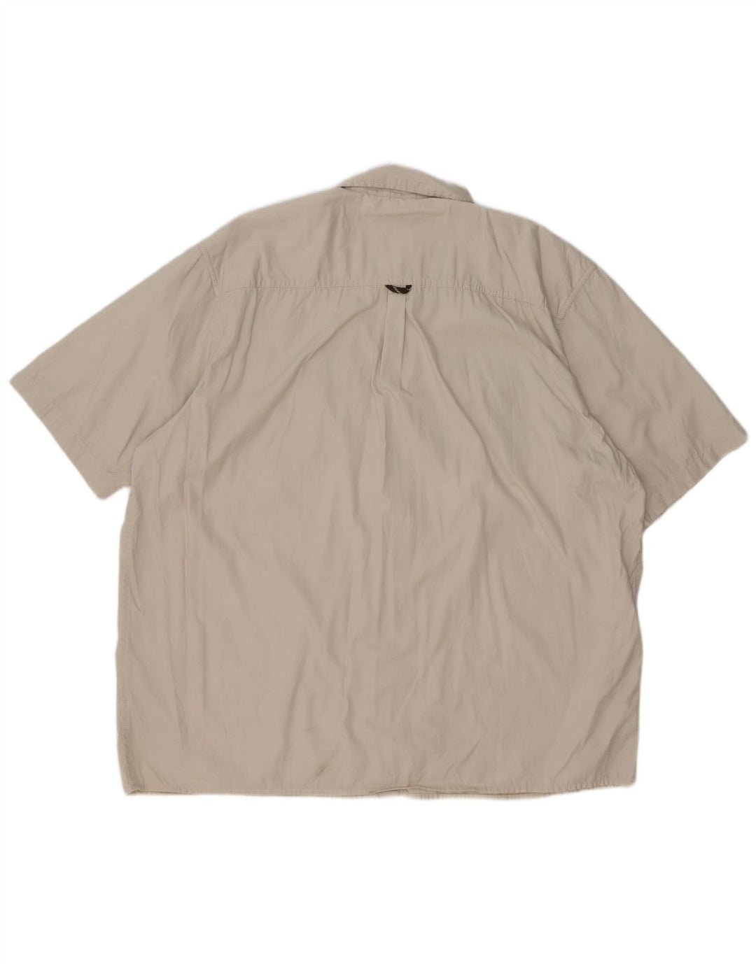 Wrangler Mens Short Sleeve Shirt 2XL Beige Cotton