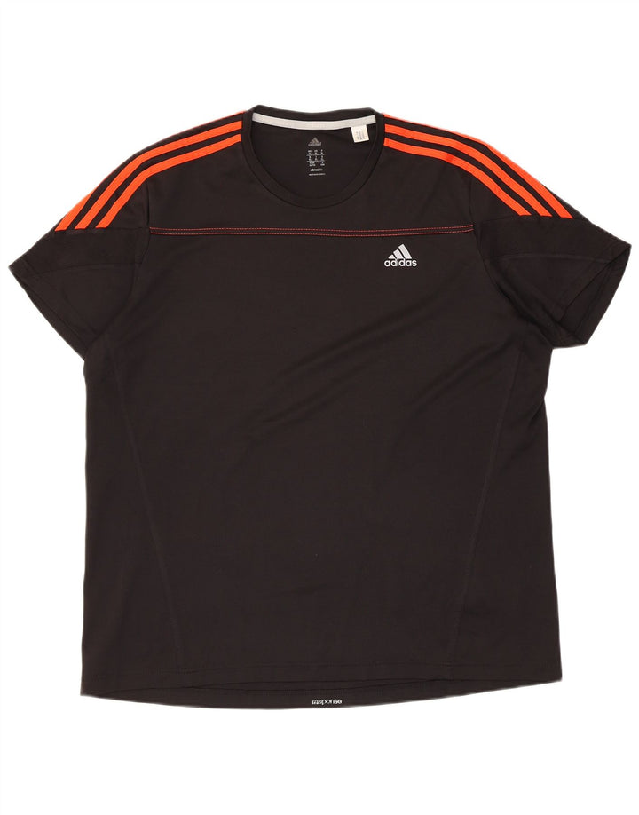 Adidas Mens T-Shirt Top XL Black Polyester