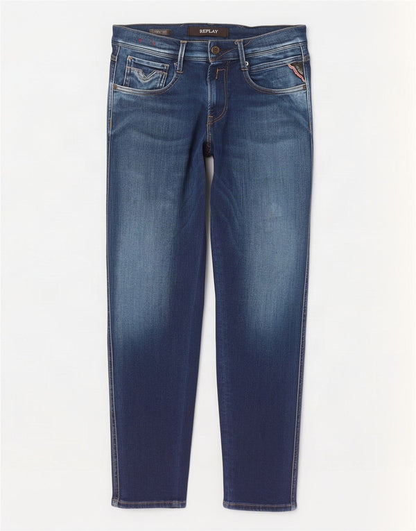 Replay Womens Anbass Slim Jeans W28 L30 Blue Cotton