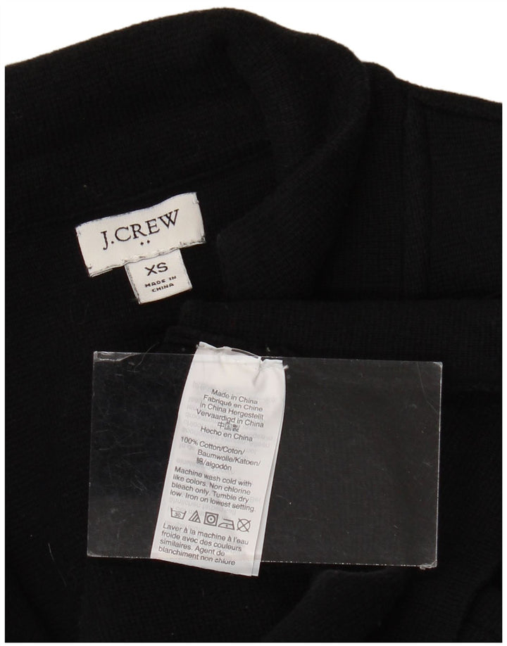 J. CREW Womens 2 Button Blazer Jacket UK 6 XS Black Cotton