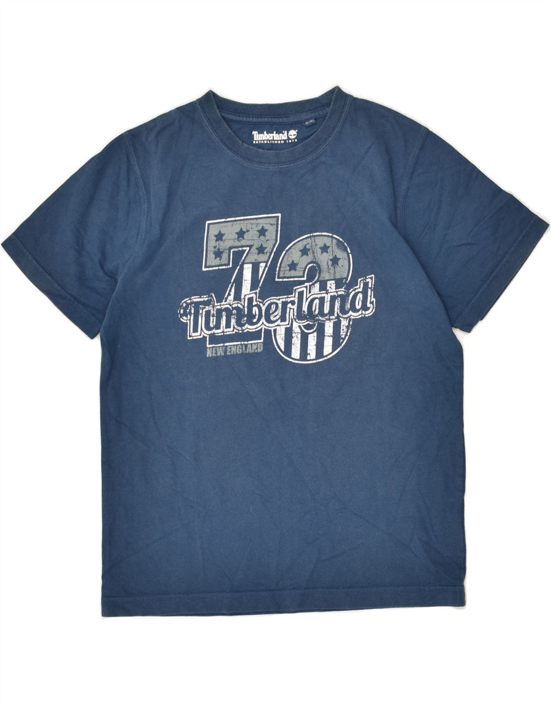 TIMBERLAND Boys Graphic T-Shirt Top 9-10 Years Navy Blue Cotton | Vintage Timberland | Thrift | Second-Hand Timberland | Used Clothing | Messina Hembry 