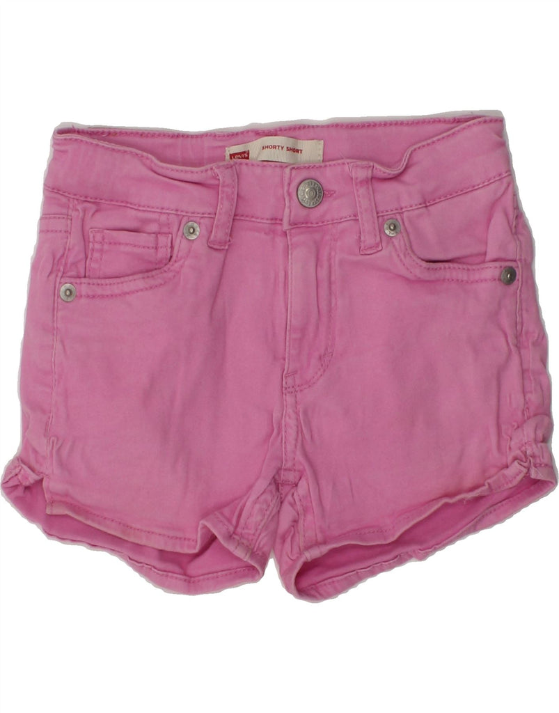 LEVI'S Girls Hot Pants 5-6 Years W22  Pink Cotton | Vintage Levi's | Thrift | Second-Hand Levi's | Used Clothing | Messina Hembry 