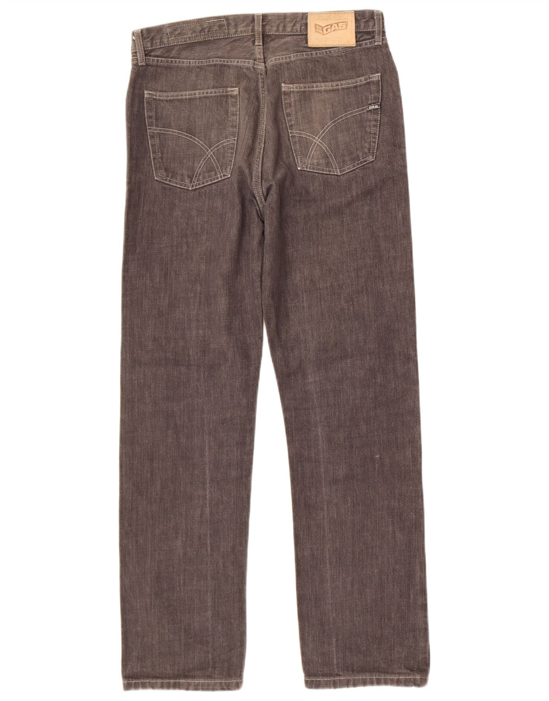 Gas Mens Memphis Straight Jeans W33 L30 Grey Cotton