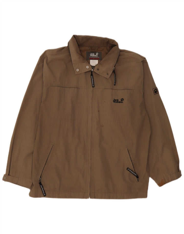 Jack Wolfskin Mens Utility Jacket UK 42 XL Khaki Polyester
