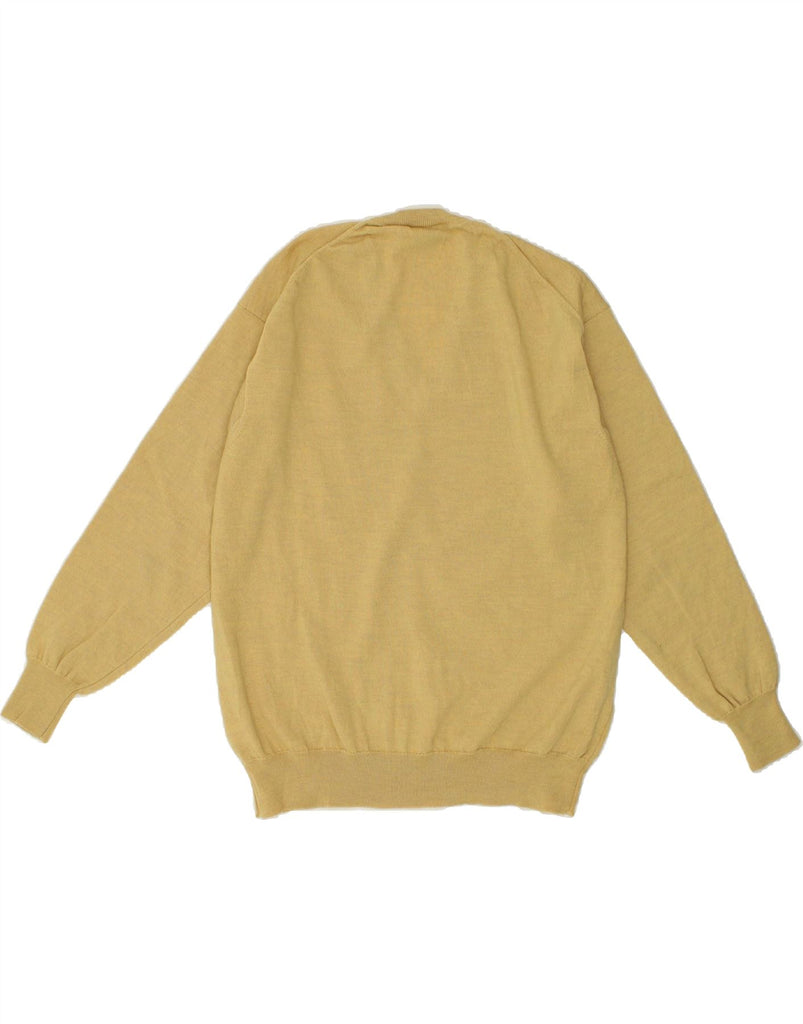 ERMENEGILDO ZEGNA Womens V-Neck Jumper Sweater IT 50 XL Beige | Vintage Ermenegildo Zegna | Thrift | Second-Hand Ermenegildo Zegna | Used Clothing | Messina Hembry 