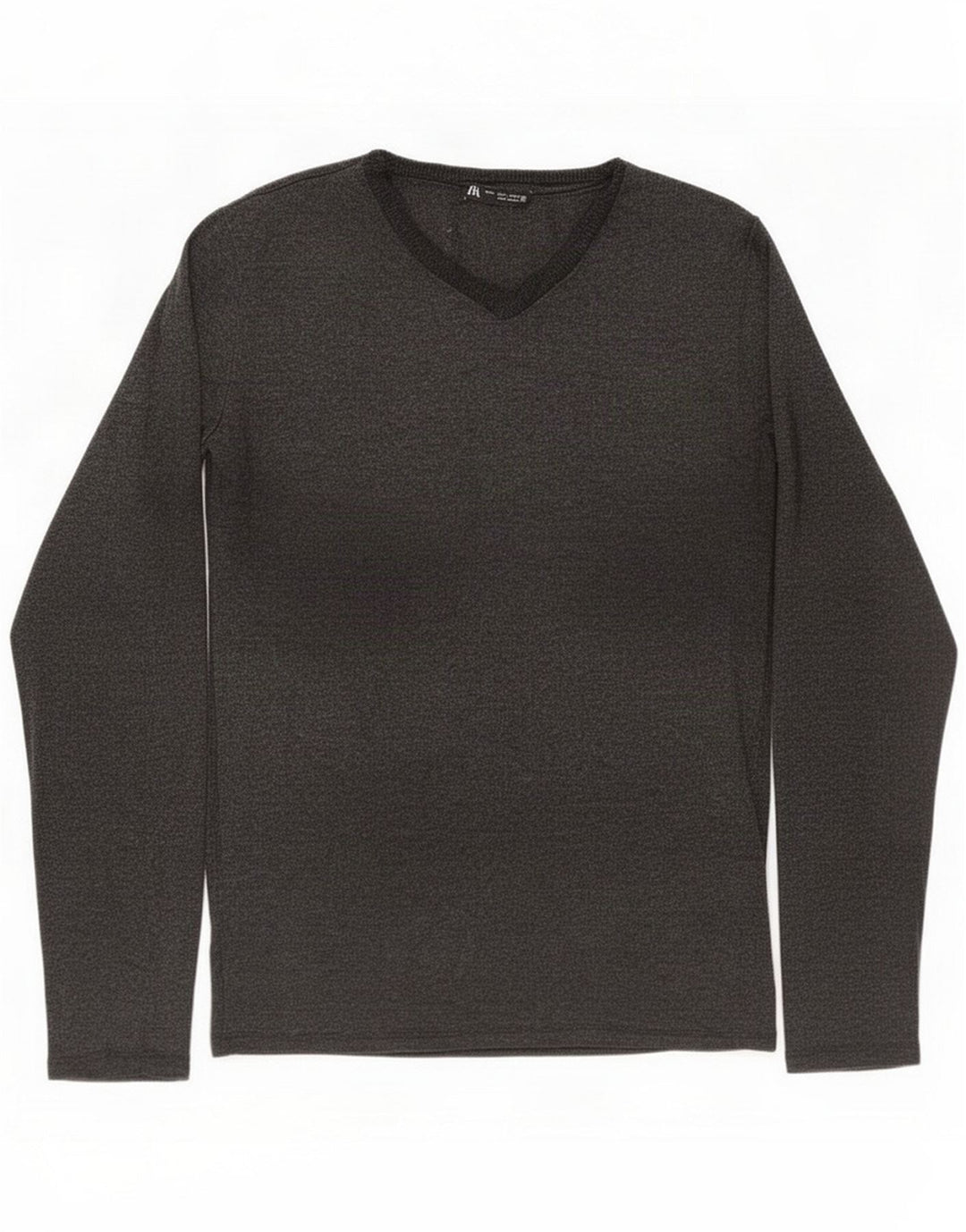 Zara Womens V-Neck Jumper Sweater UK 14 Large Grey Polyester