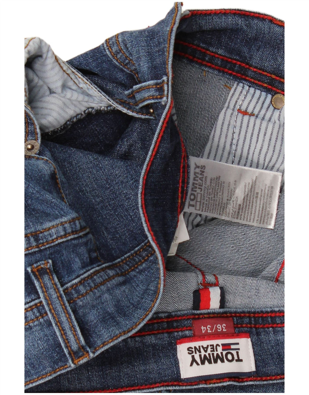 Tommy Hilfiger Womens Straight Jeans W36 L28 Blue Cotton