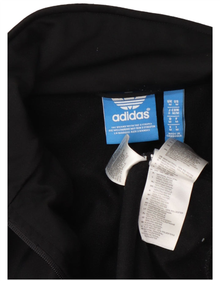 Adidas Mens Tracksuit Top Jacket Medium Black Polyester