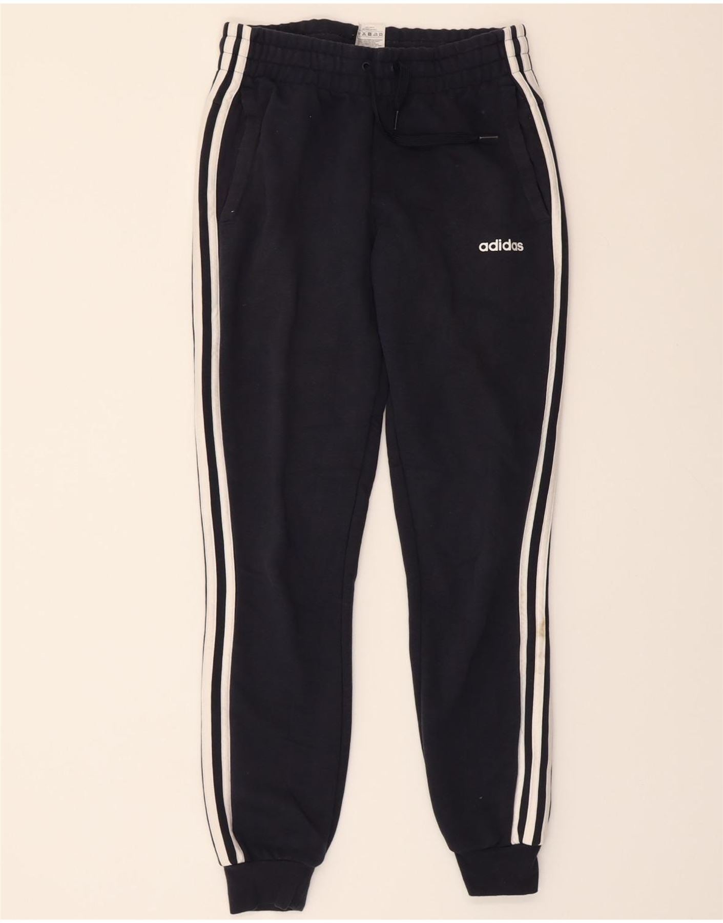 ADIDAS Womens Tracksuit Trousers Joggers UK 4/6 XS Navy Blue