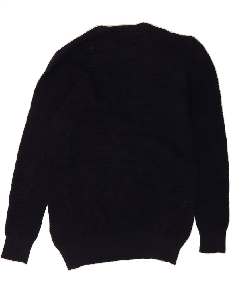 FRENCH CONNECTION Mens Crew Neck Jumper Sweater Medium Navy Blue Cotton Vintage French Connection and Second-Hand French Connection from Messina Hembry 
